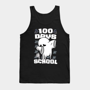 100 days of school featuring a Cute dabbing ghost #4 Tank Top